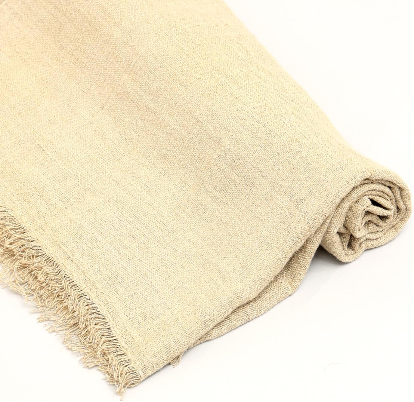 Stonewashed Linen Woven Throw Blanket with Fringe – 52X68 - Artisan Detailing - Cozy Comfort for All Seasons